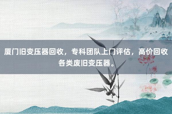 厦门旧变压器回收，专科团队上门评估，高价回收各类废旧变压器。